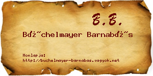Büchelmayer Barnabás névjegykártya